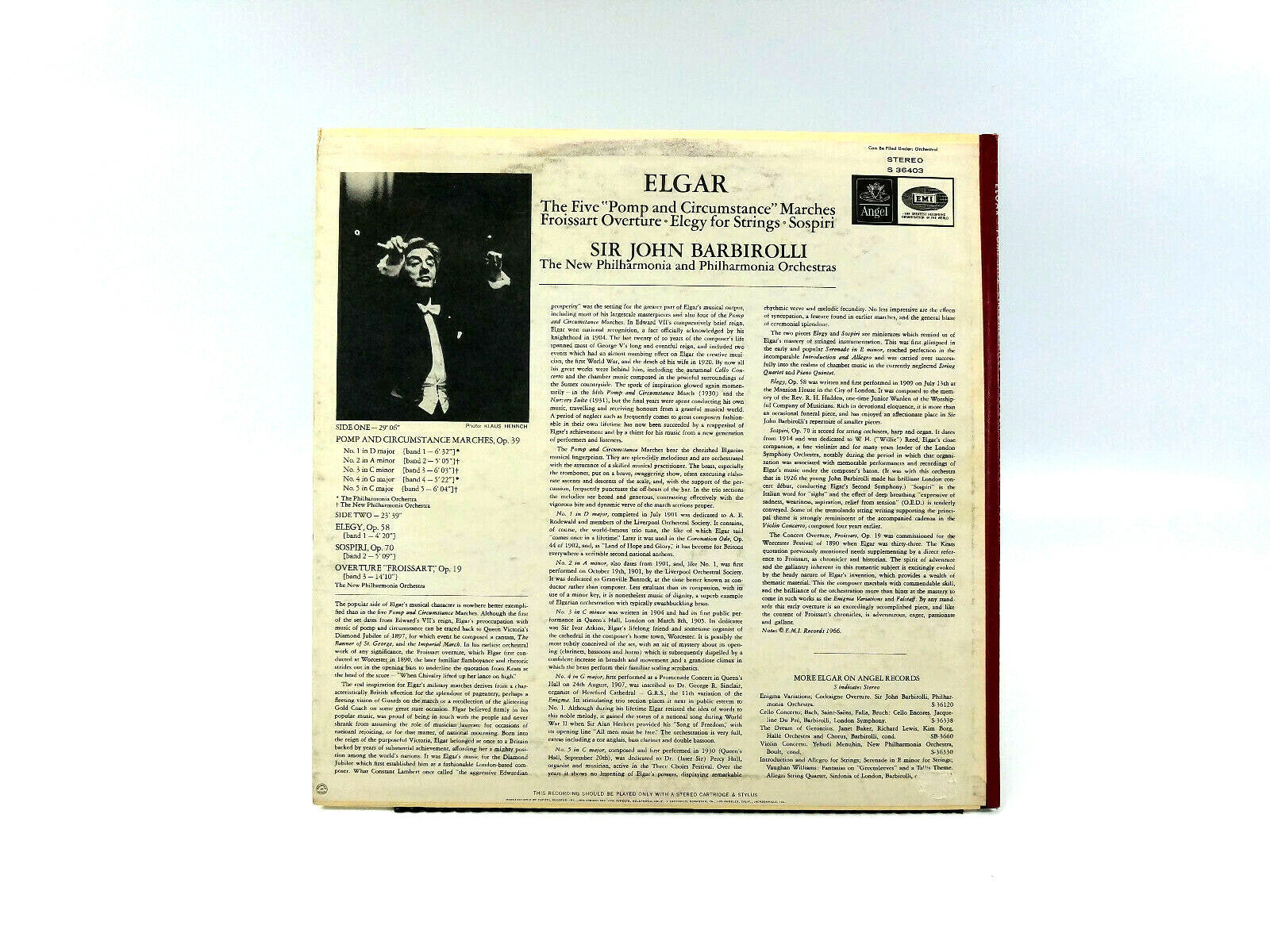 The Five "Pomp And Circumstance" Marches Elgar* - Sir John Barbirolli LP