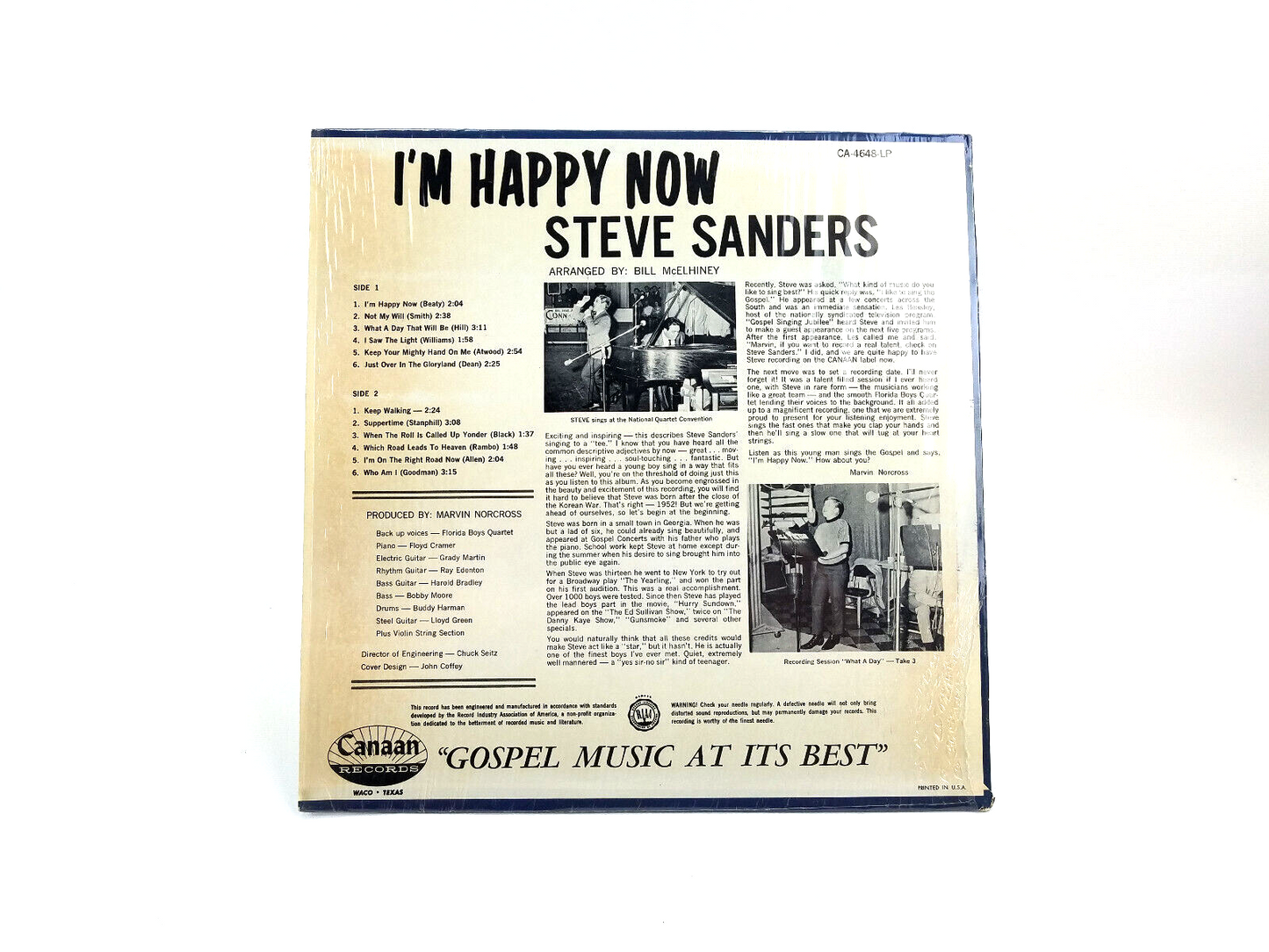 Steve Sanders - I'm Happy Now CAS-9648 LP