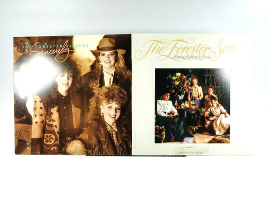 Lot of 2 Forester Sisters LPs - Sincerely & Perfume, Ribbons & Pearls NM