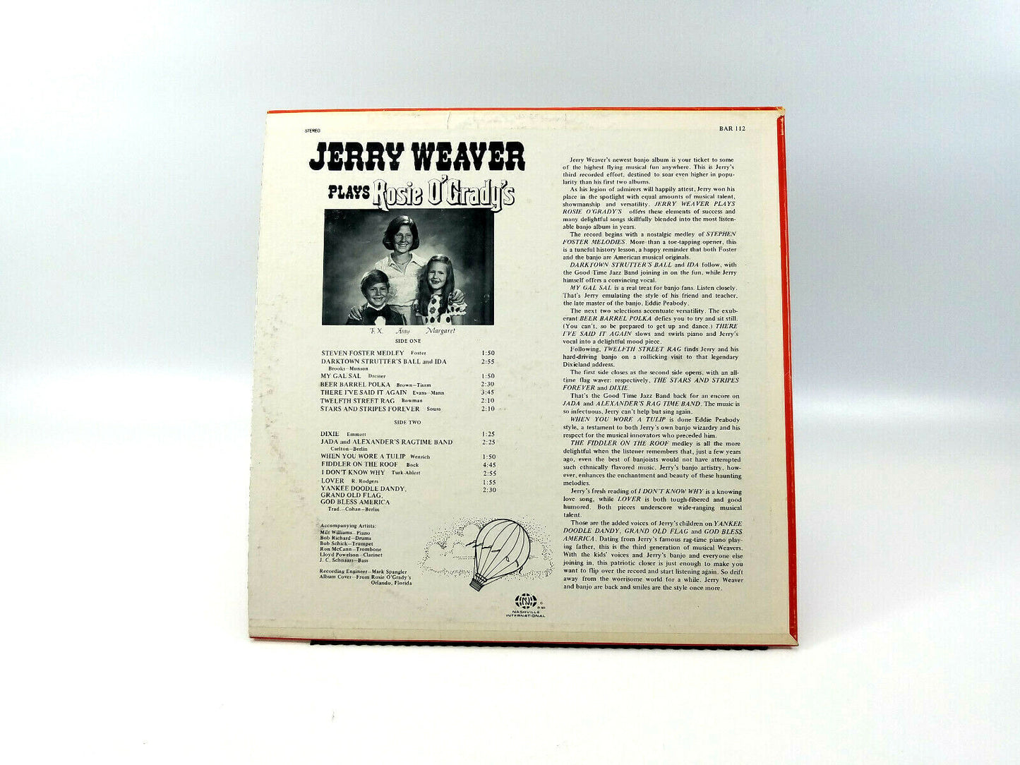 Jerry Weaver (2) - Jerry Weaver Plays Rosie O'Grady's - Autographed! VG+