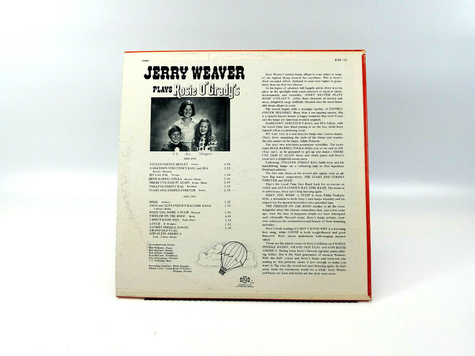 Jerry Weaver (2) - Jerry Weaver Plays Rosie O'Grady's - Autographed! VG+