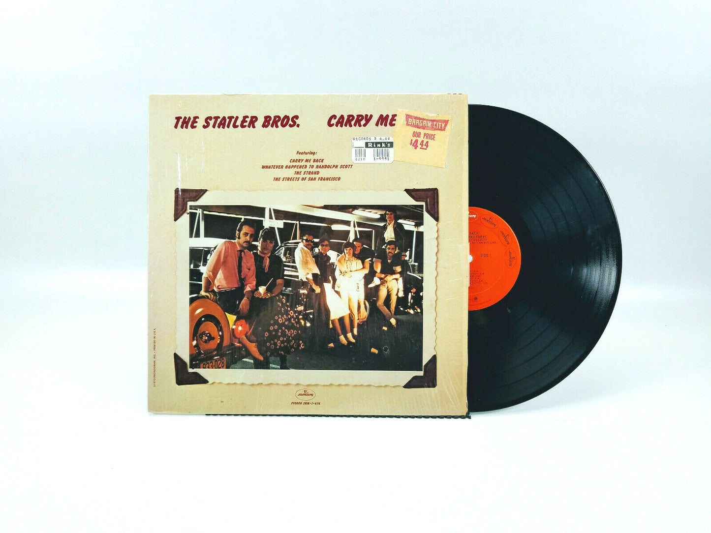 Lot of 2 Statler Brothers LPs, Thank You World & Carry Me Back