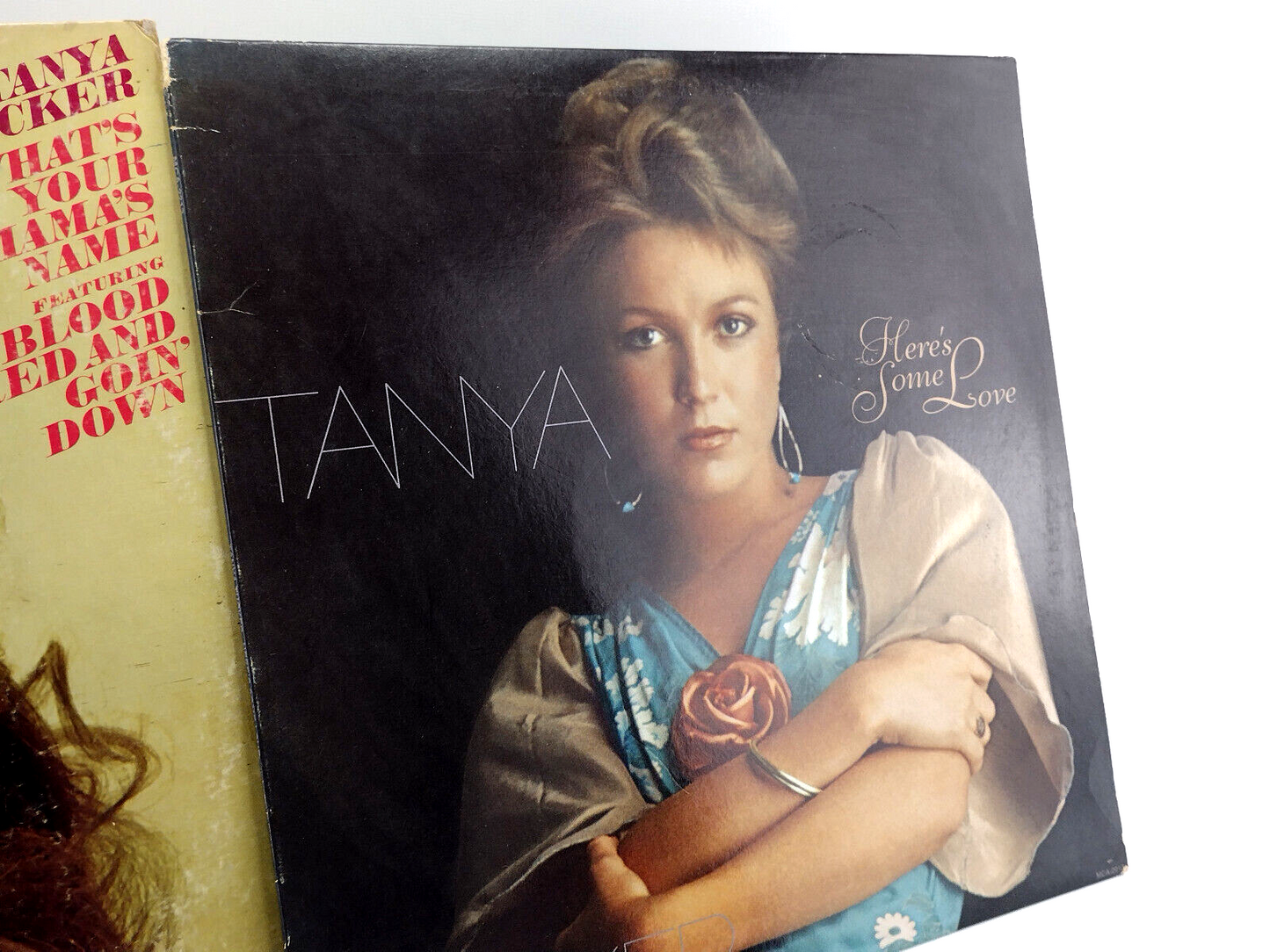 LOT OF 2 TANYA TUCKER LPs -What's Your Mama's Name & Here's Some Love