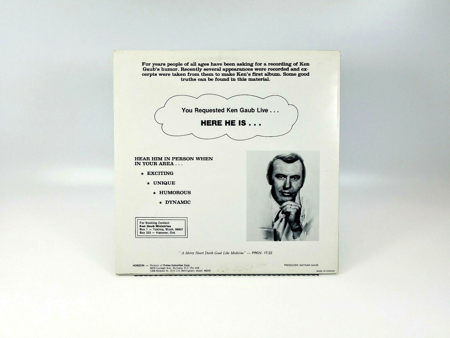 Ken Gaub - A Different Kind Of Comedy I Wonder? Horizon – HS5012 LP - VG+