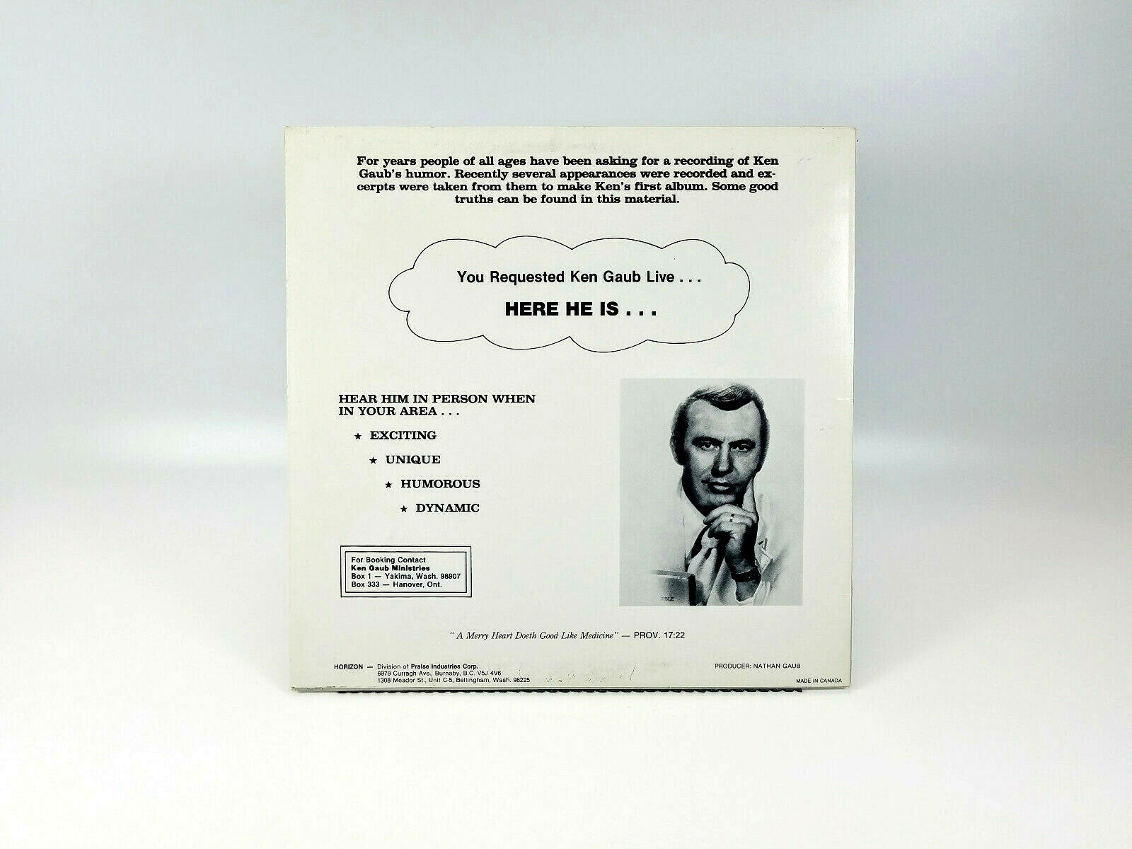 Ken Gaub - A Different Kind Of Comedy I Wonder? Horizon – HS5012 LP - VG+