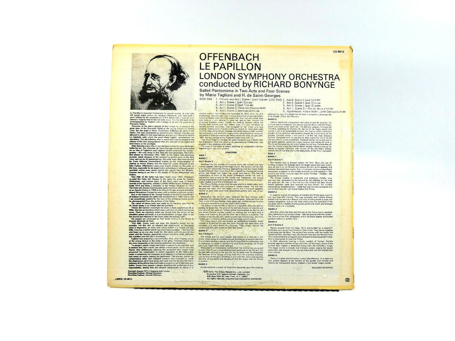 OFFENBACH - Le Papillon - Richard Bonynge London Symphony | Vinyl LP | NM