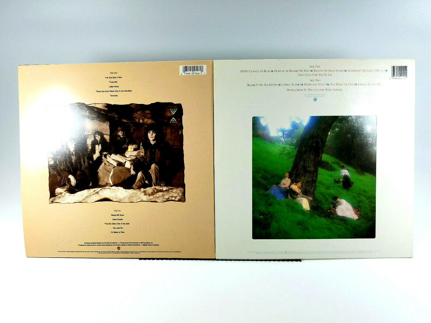 Lot of 2 Forester Sisters LPs - Sincerely & Perfume, Ribbons & Pearls NM