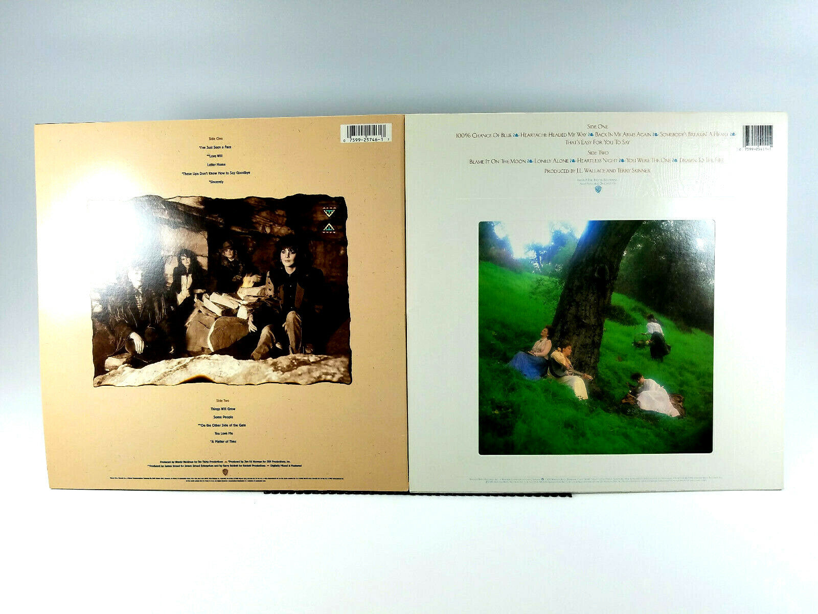 Lot of 2 Forester Sisters LPs - Sincerely & Perfume, Ribbons & Pearls NM