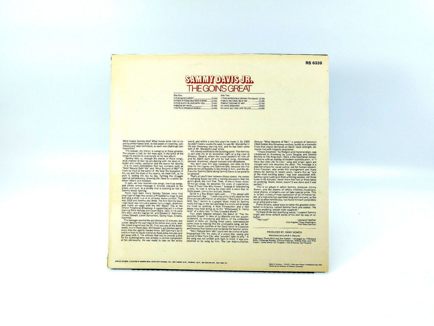 Sammy Davis Jr. - The Goin's Great - RS 6339 Germany Vinyl, LP