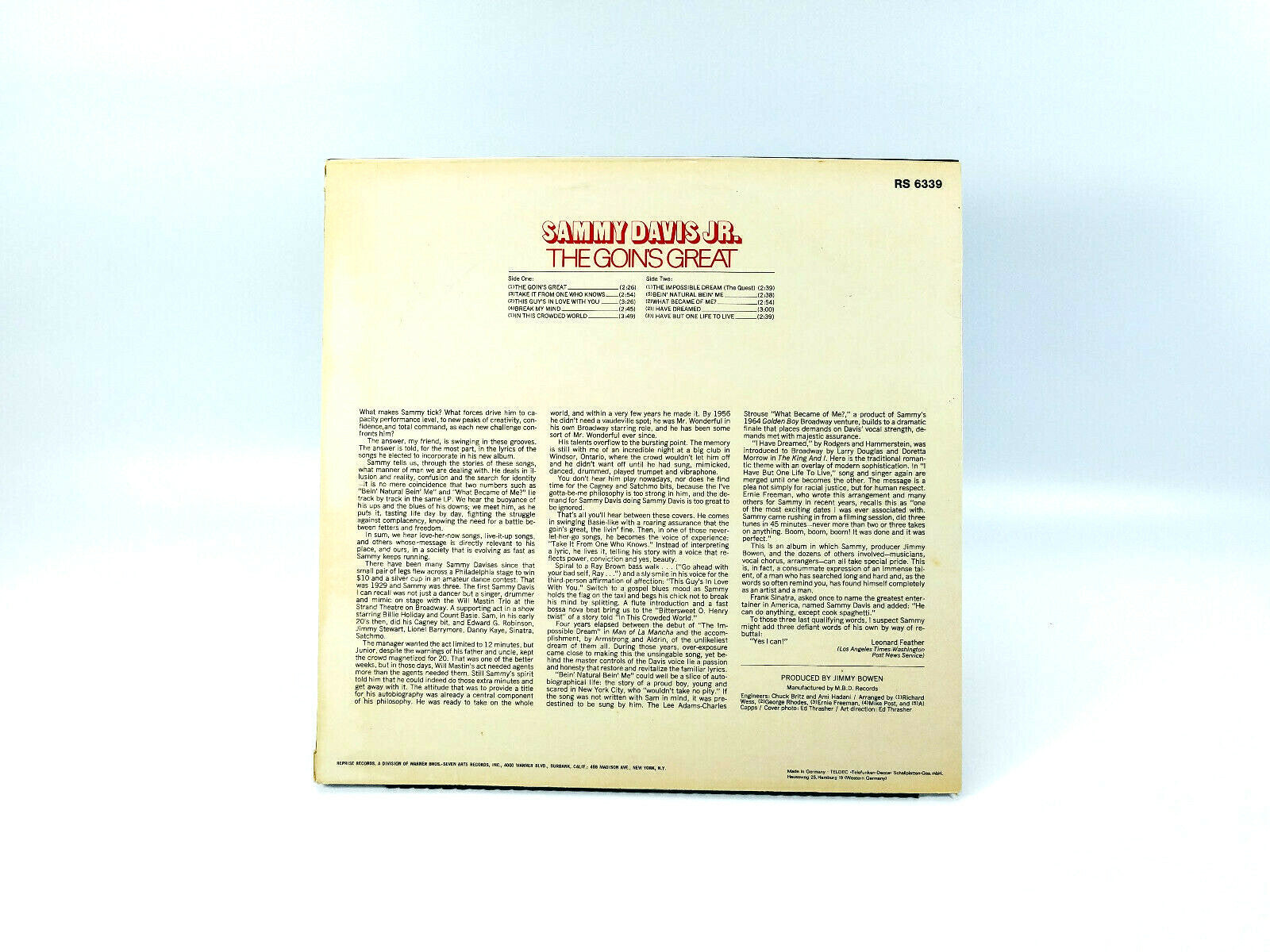 Sammy Davis Jr. - The Goin's Great - RS 6339 Germany Vinyl, LP