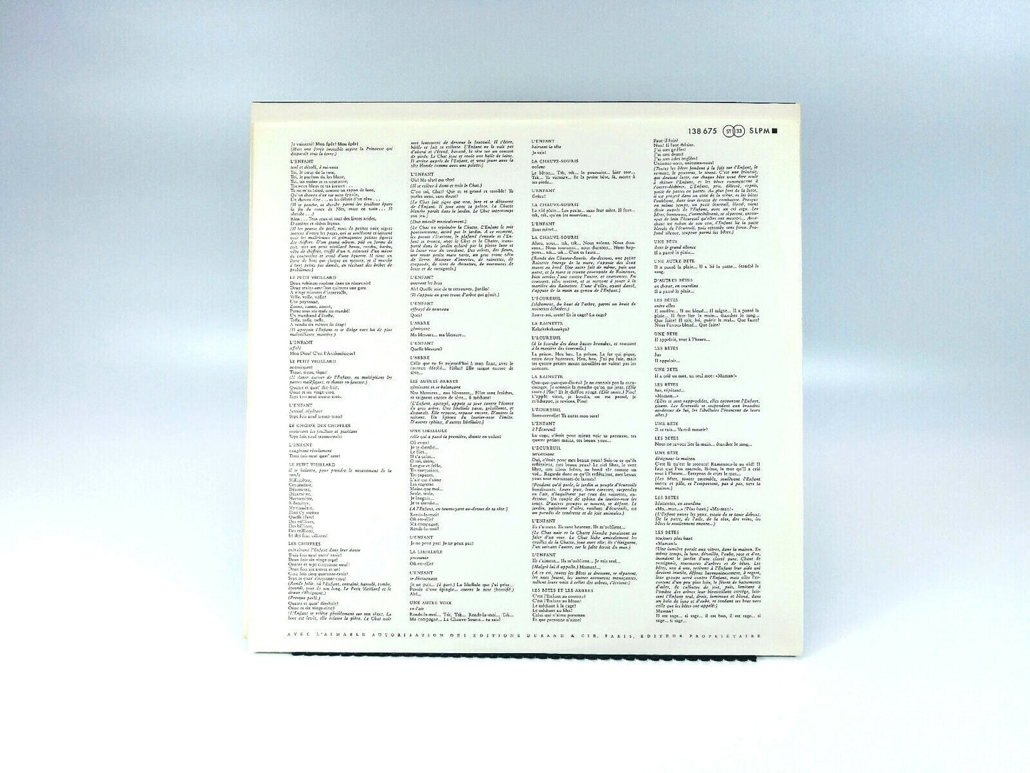 RAVEL COLETTE - L'Enfant Et Les Sortileges | Vinyl LP | VG+