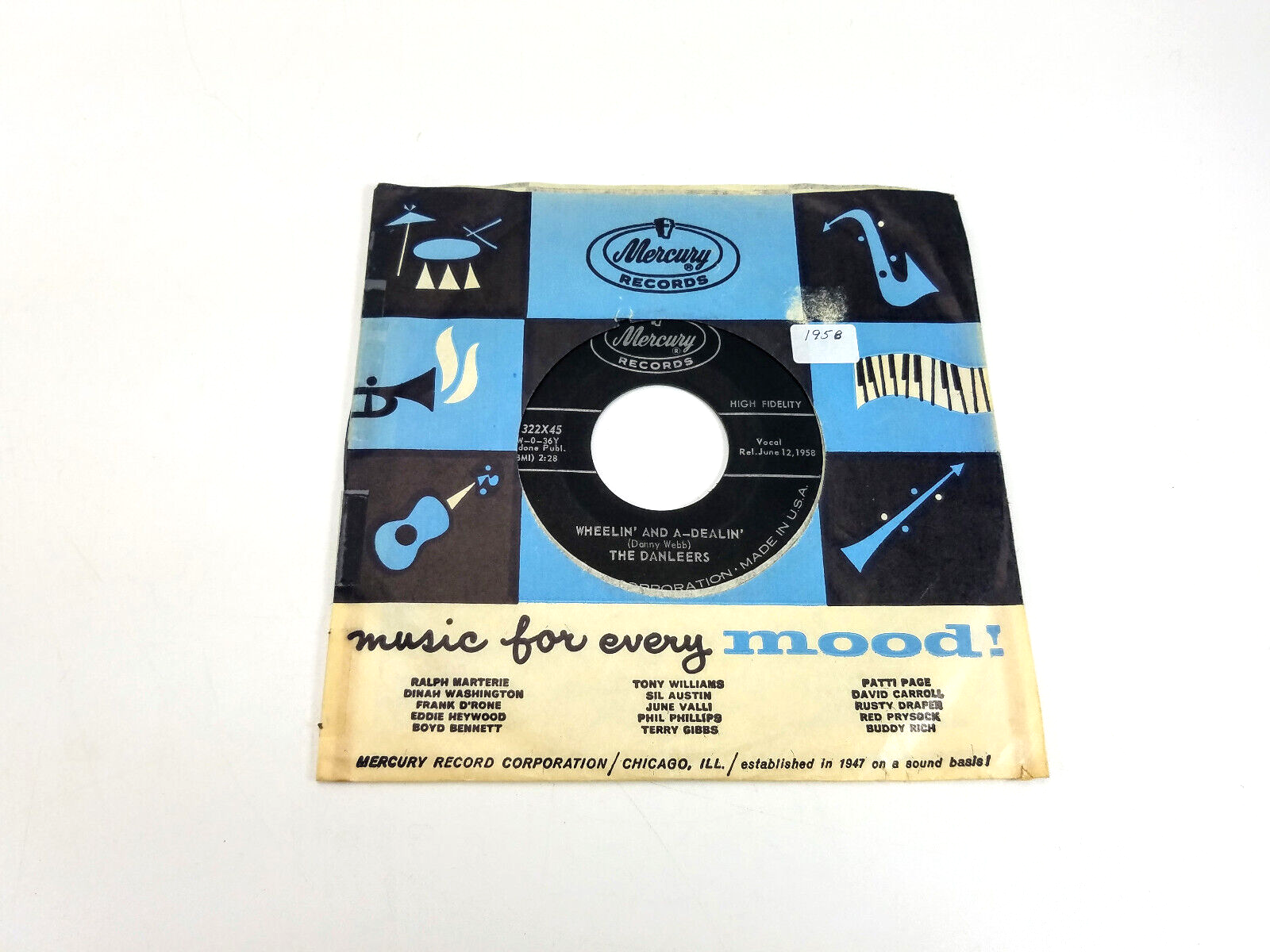 The Danleers - One Summer Night / Wheelin' And A-Dealin' 71322X45 7" 45 RPM VG+