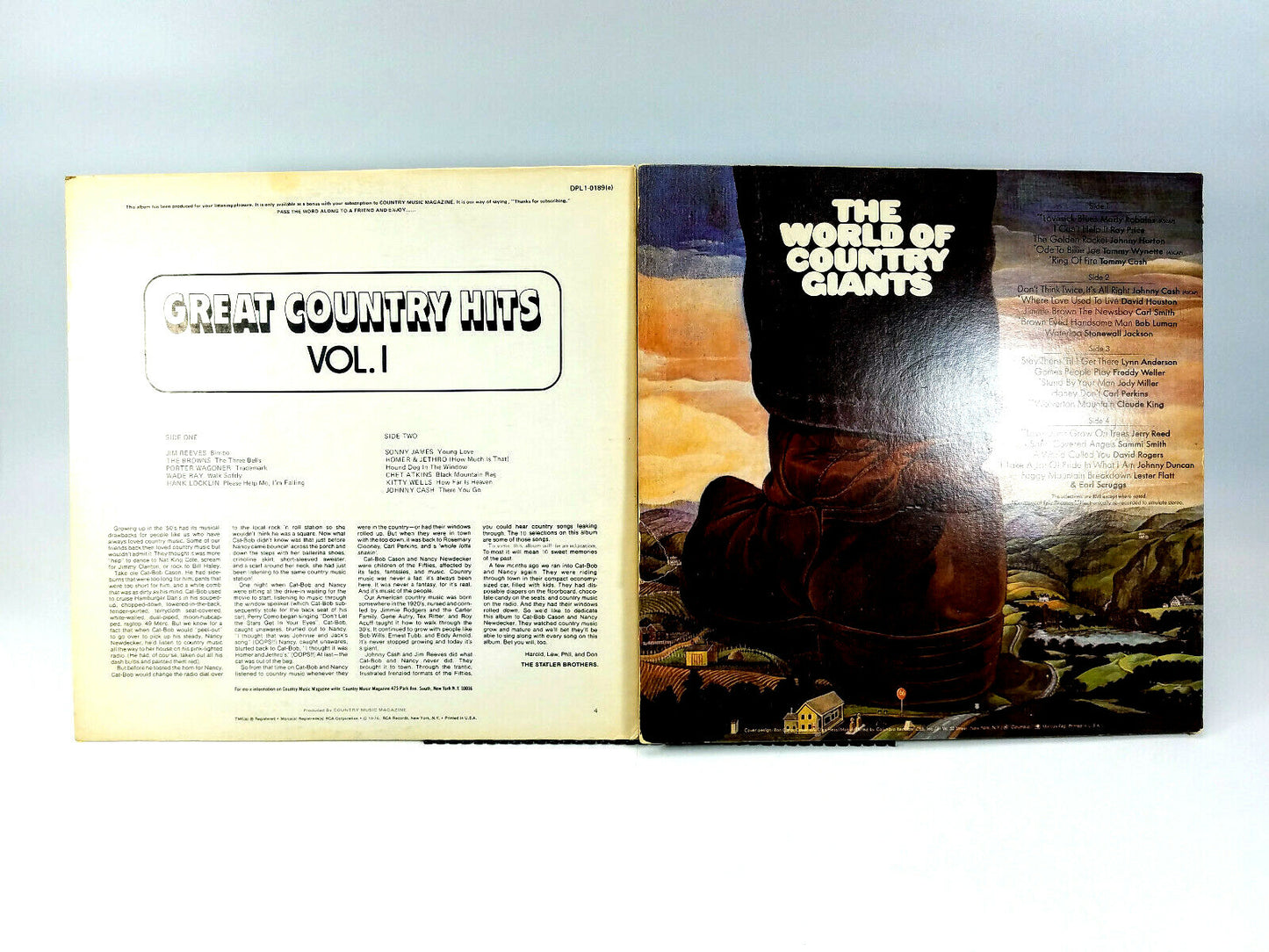 Lot of 2 Country Hits LPs - Various Artists