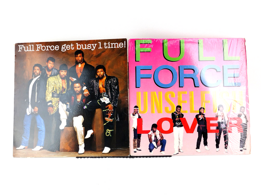 LOT OF 2 FULL FORCE LPs - Get Busy 1 time! & Unselfish Lover