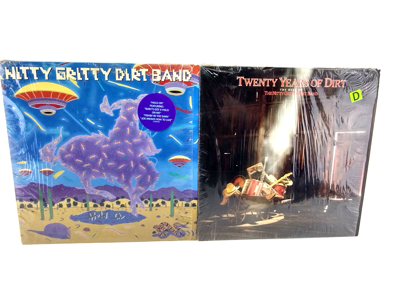 LOT OF 2 Nitty Gritty Dirt Band LPs - Hold On, Twenty Years of Dirt