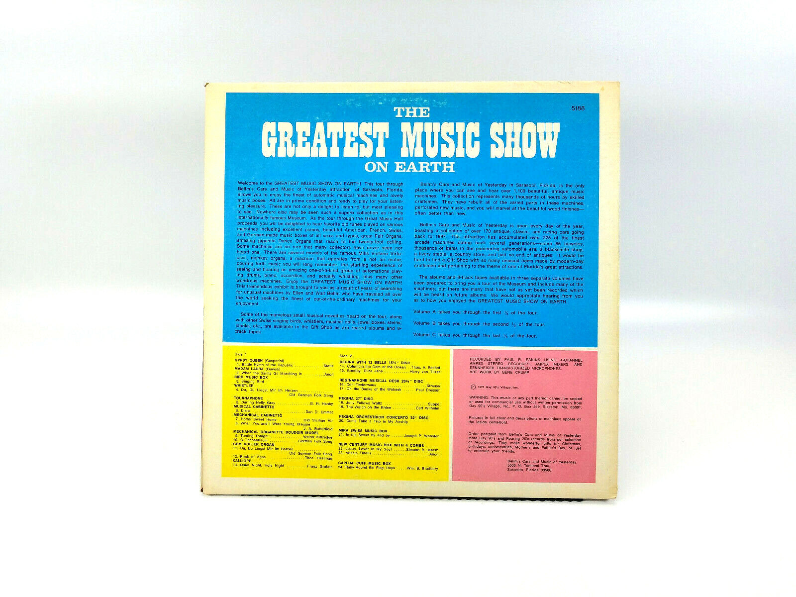 The Greatest Music Show On Earth (Volume B) Gold 20 – AFSD 5188 LP VG+