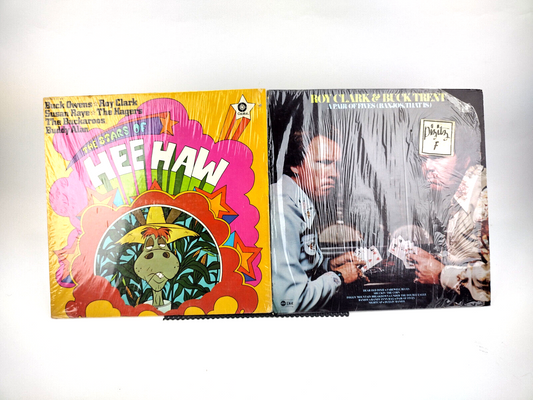 LOT OF 2 ROY CLARK LPs, Buck Trent, The Stars of Hee Haw