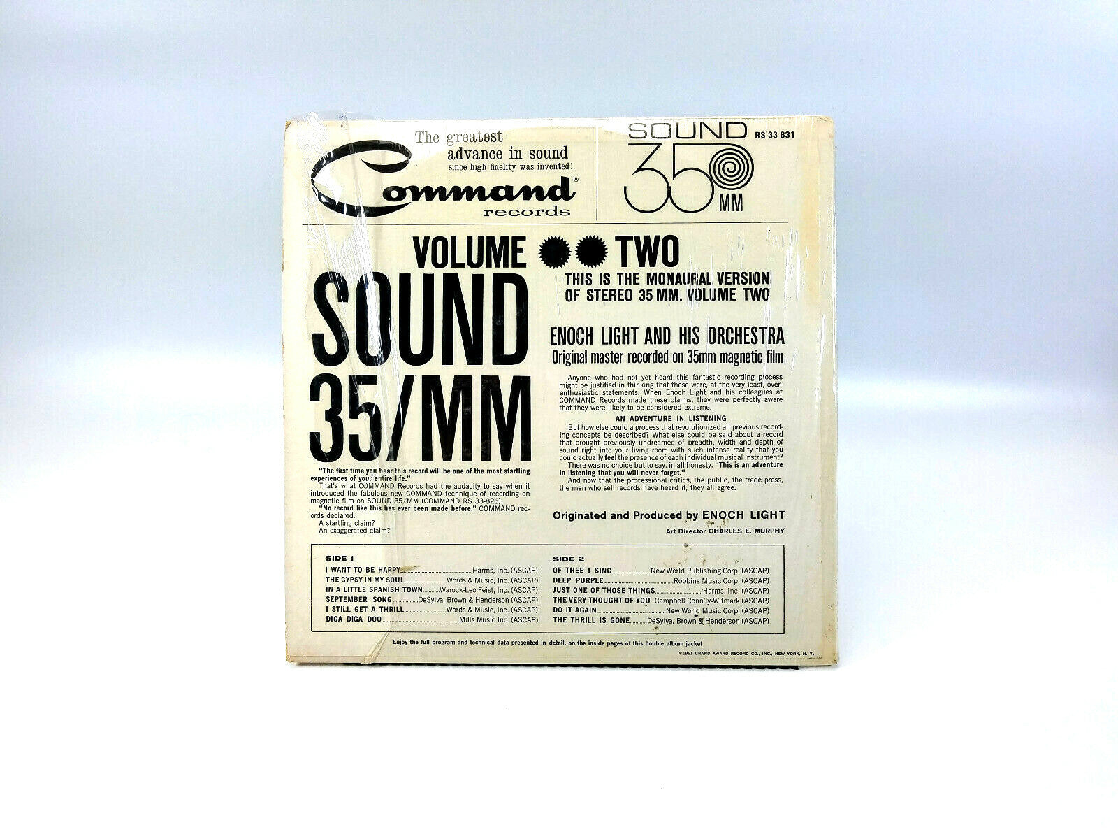 Enoch Light And His Orchestra - Stereo 35/MM - Volume 2 Mono RS 33 381 LP