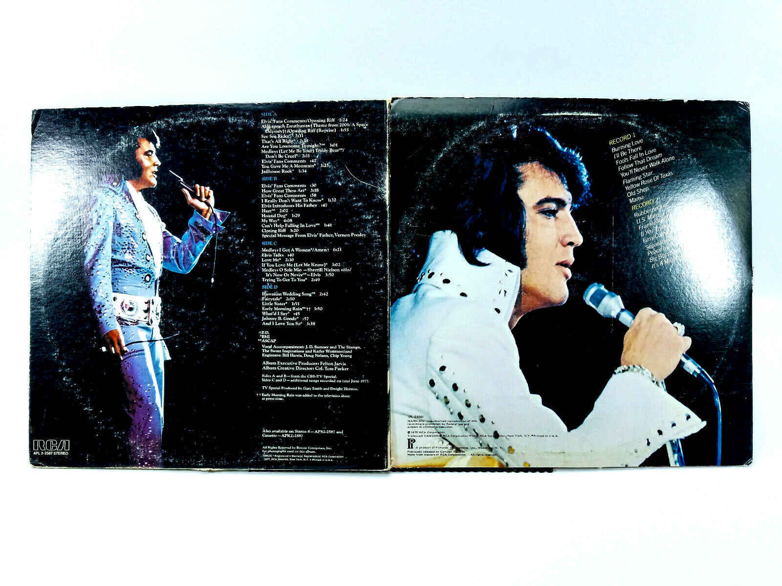 Lot of 2 Elvis LPs - Double Dynamite! & Elvis In Concert 2xLP