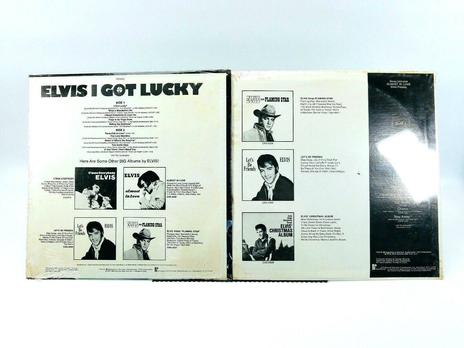 Lot of 2 Sealed Elvis LPs - Almost In Love & Got Lucky! SEALED!