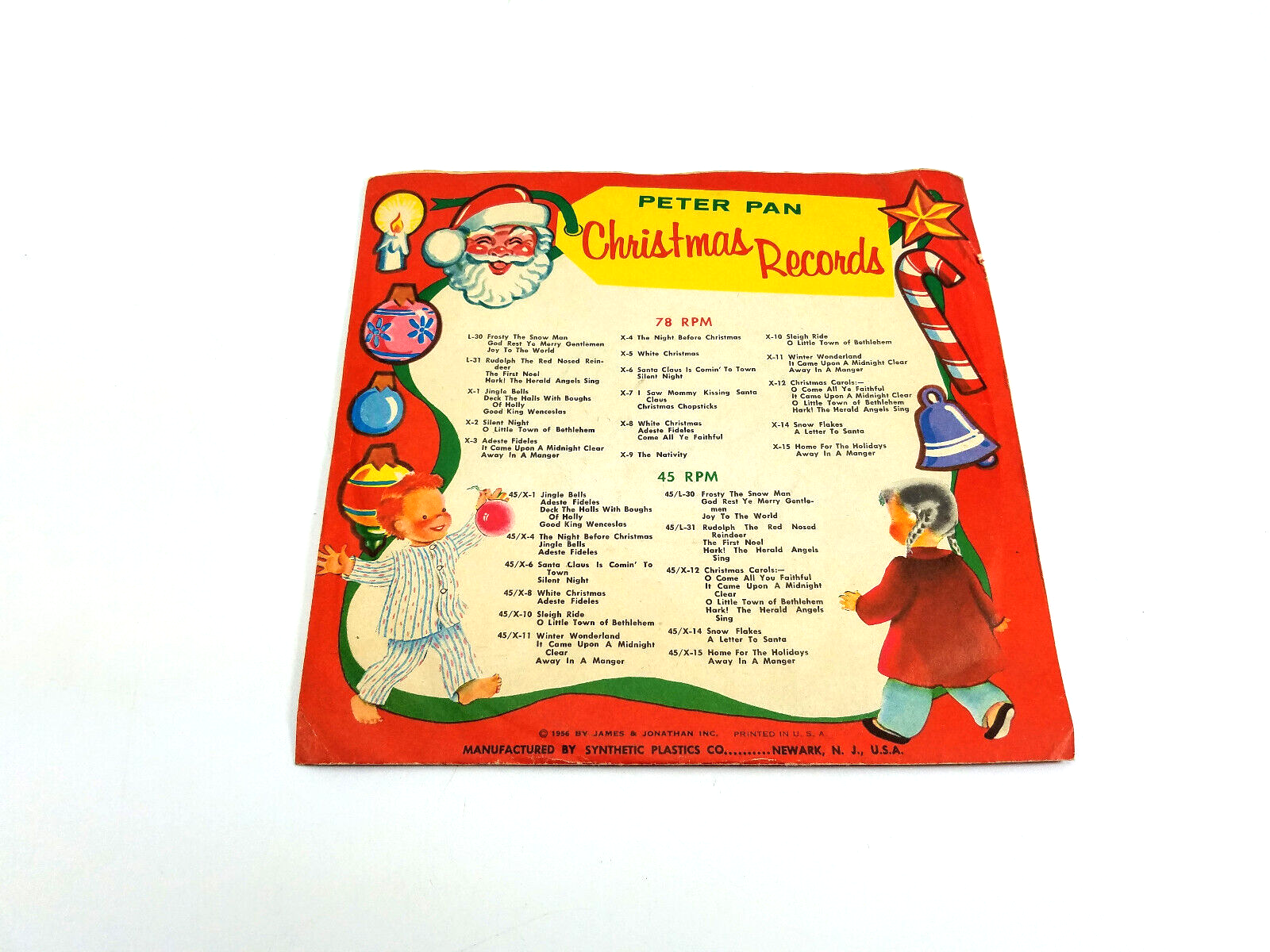 Jesse Crawford - Christmas Carols With Jesse Crawford - X-12  Vinyl, 7", 78 RPM