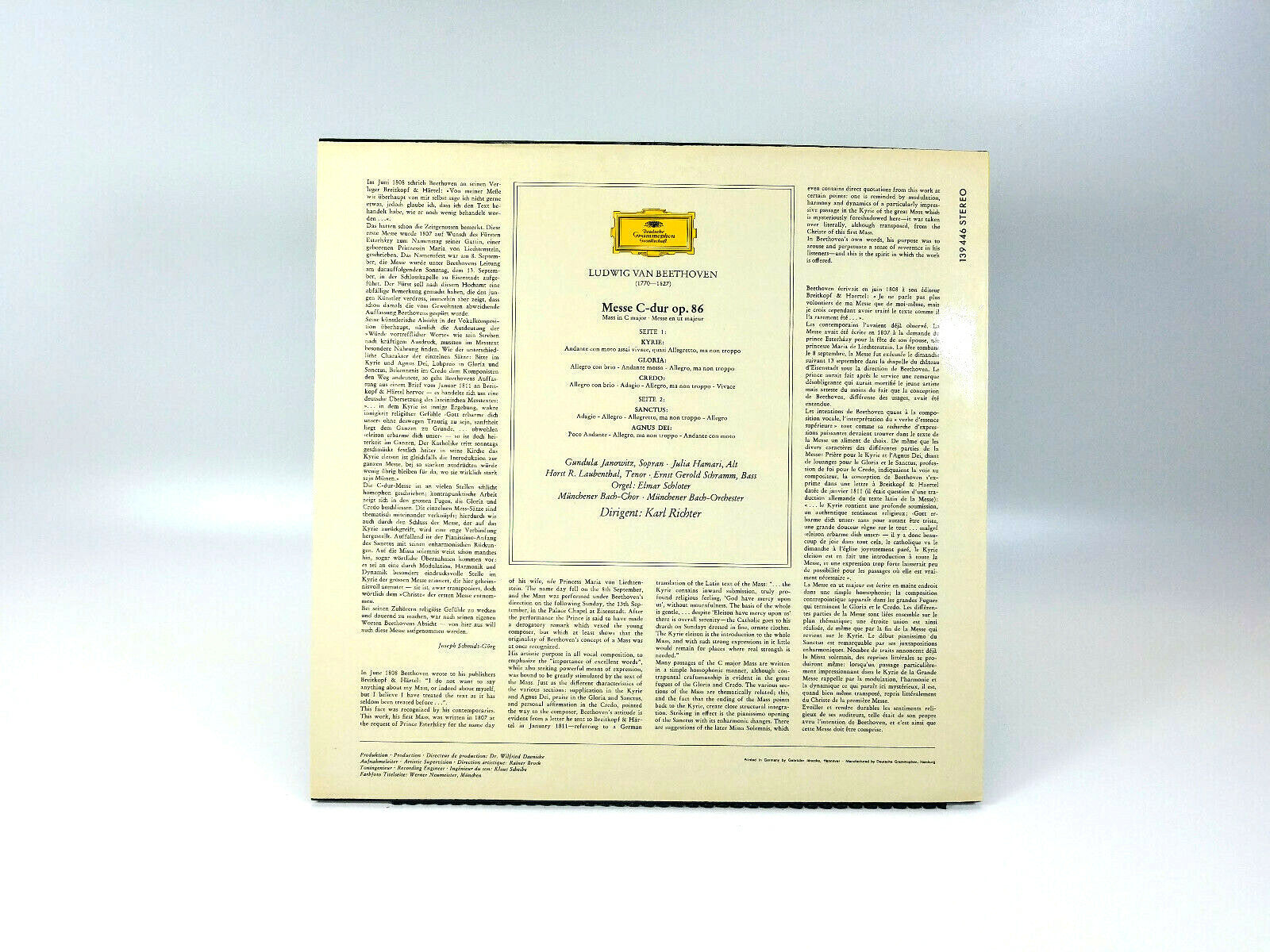 Karl Richter, Messe C-Dur Op. 86 - Mass In C Major, Op. 86 139 446 LP NM