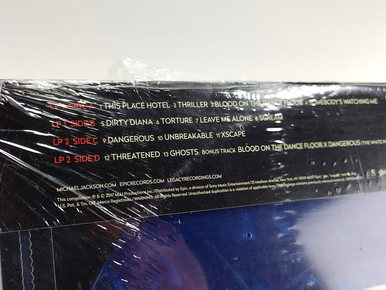 Michael Jackson - Scream, Glow In The Dark, Blue Translucent, 2xLP