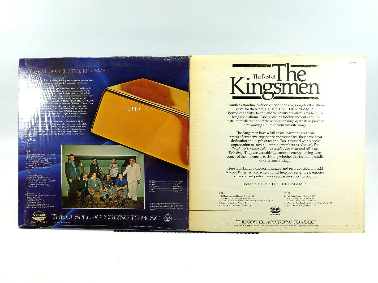 LOT OF 2 THE KINGSMEN LPs - The Best of & 24 Carat Gospel - VG+/NM
