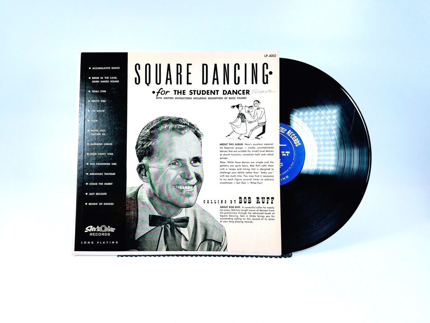 Lot of 2 - Bob Ruff LPs Calls for Student Square Dancer & Let's All Square Dance