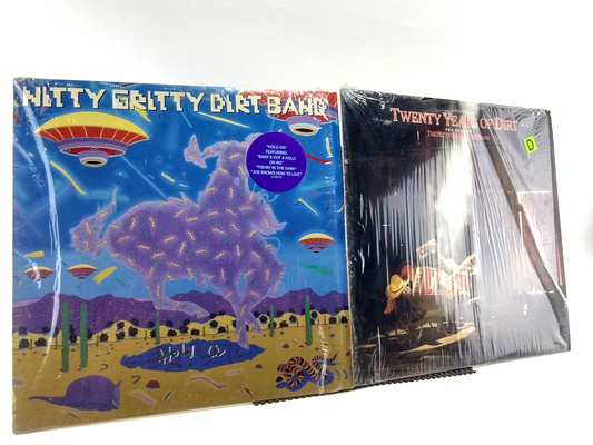 LOT OF 2 Nitty Gritty Dirt Band LPs - Hold On, Twenty Years of Dirt