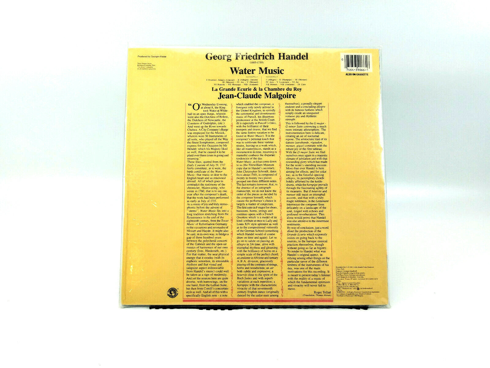 Handel* – La Grande Ecurie & La Chambre Du Roy*, Jean-Claude Malgoire M39066 LP