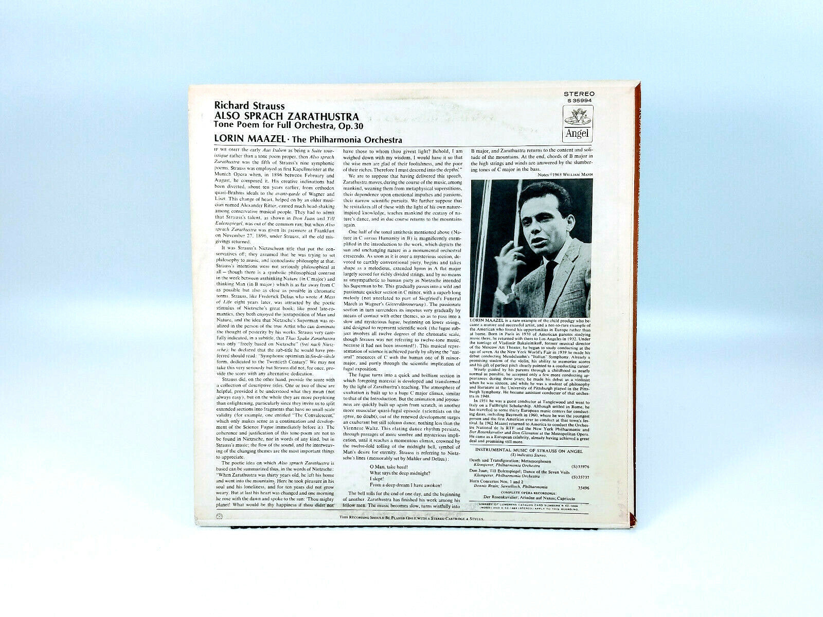 Richard Strauss & Sprach Zarathustra Philharmonic Orchestra | Vinyl LP | VG+
