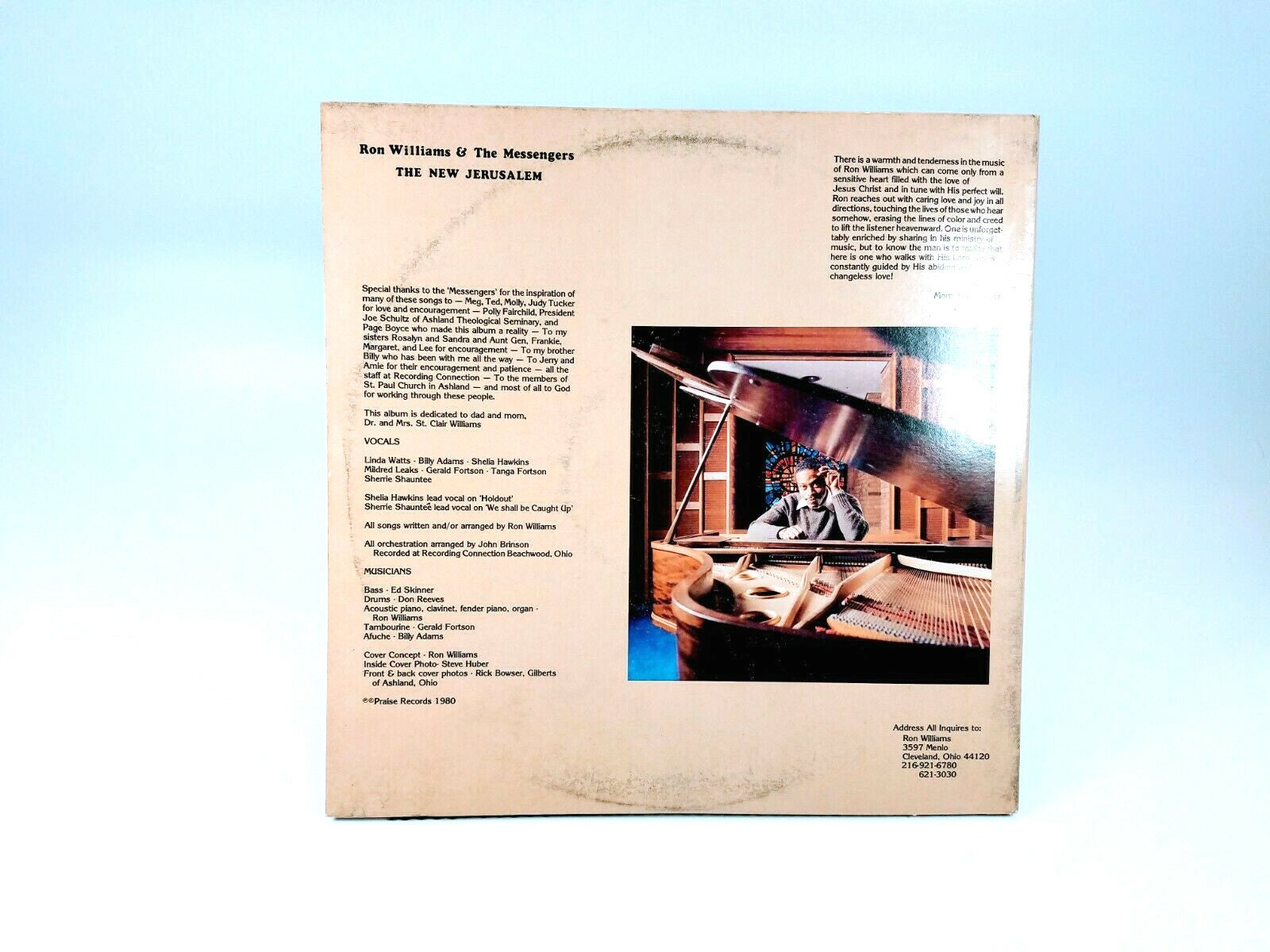 Ron Williams & The Messengers LP The New Jerusalem Praise Autographed!