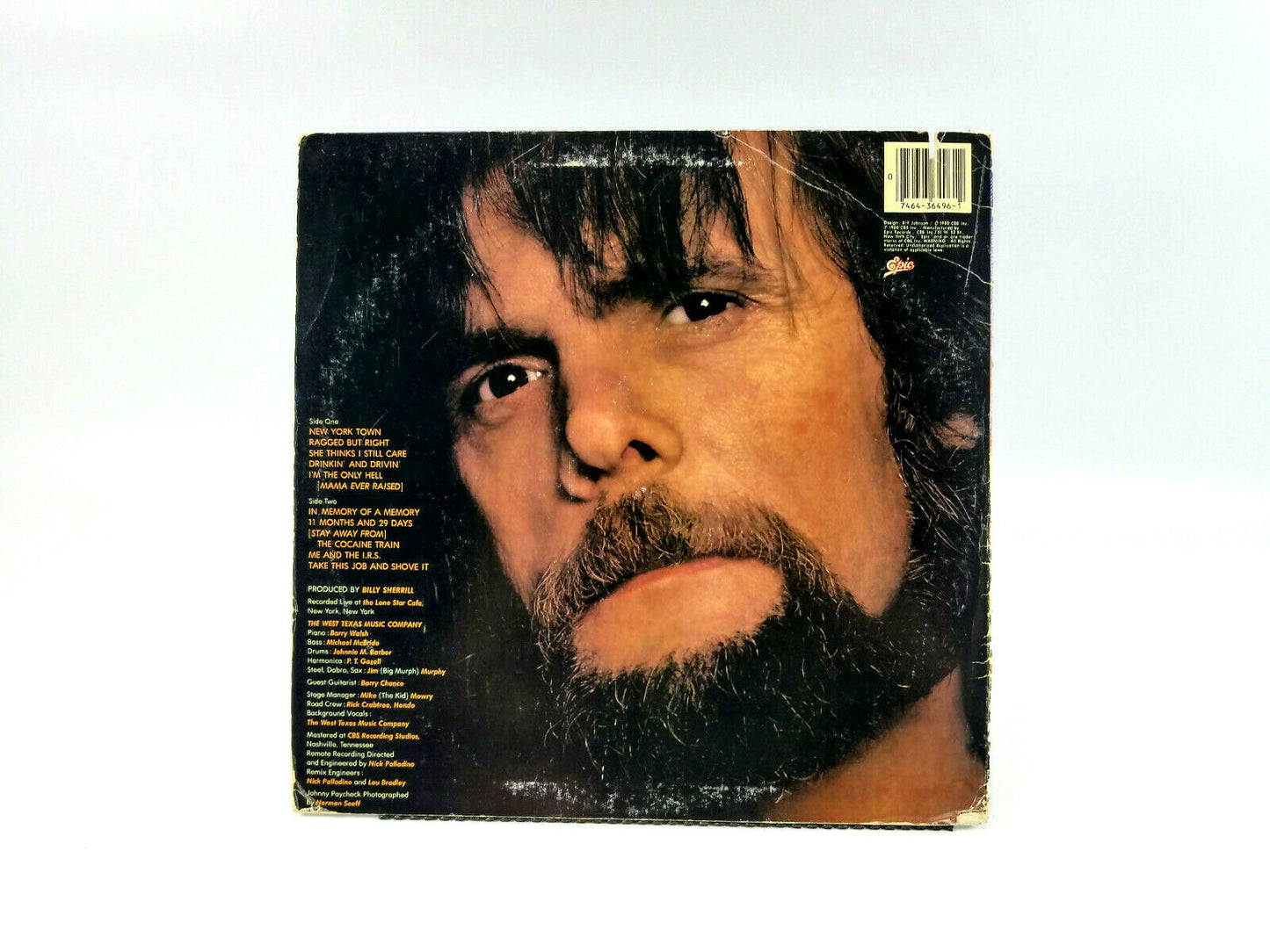 Johnny Paycheck - New York Town  JE 36496 Vinyl, LP, Album 1980, US VG+