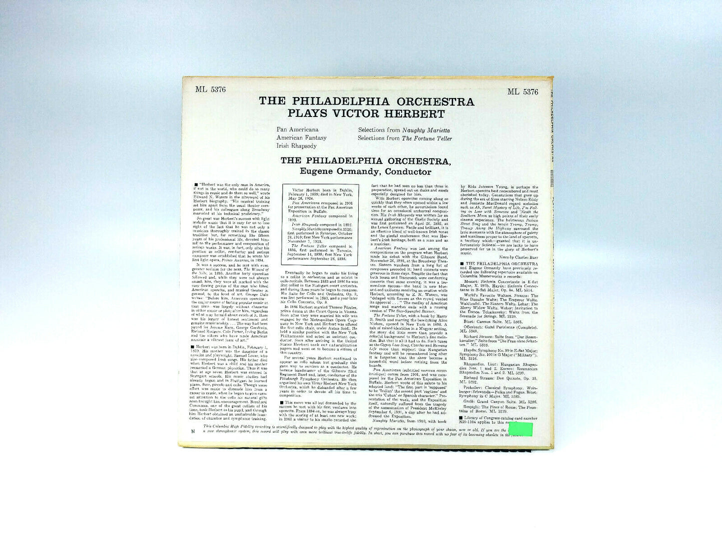 Philadelphia Orchestra - Plays Victor Herbert | Vinyl LP | NM