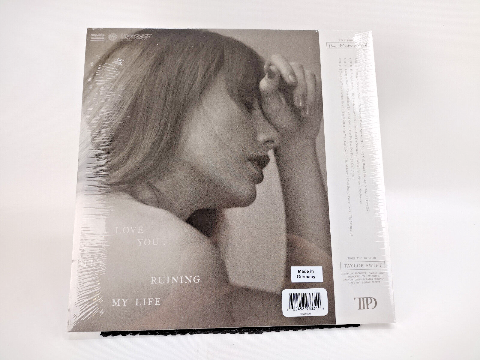Taylor Swift - The Tortured Poets Department,  LP Phantom Clear, The Manuscript