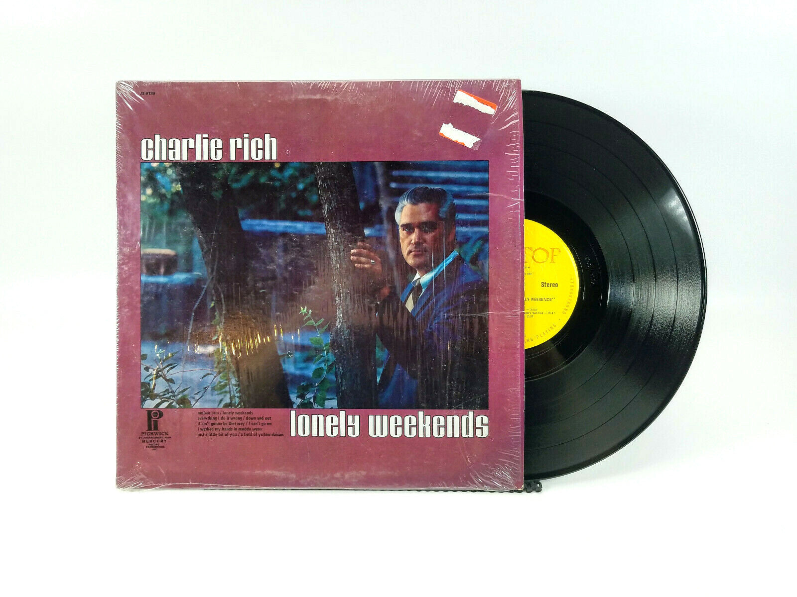 Lot of 3 Charlie Rich LPs - Behind Closed Doors, Lonely Weekends, Country Music