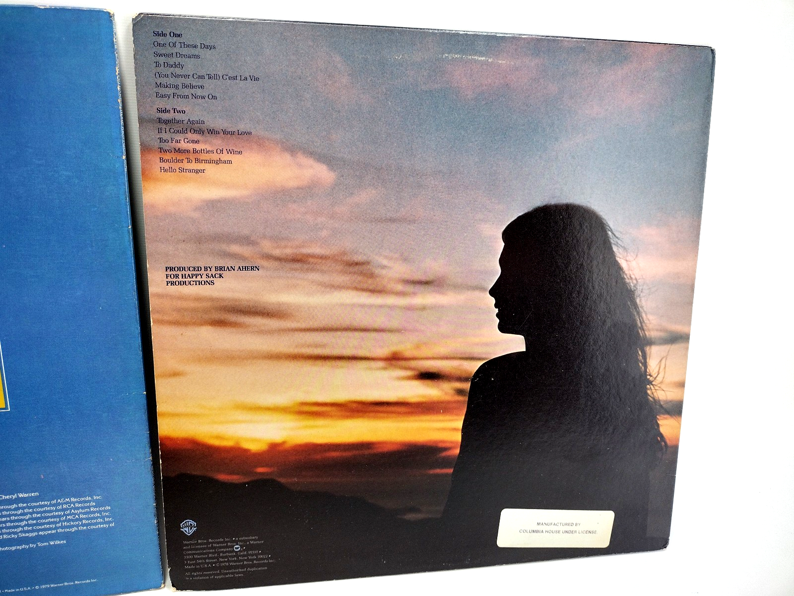 LOT OF 2 EMMYLOU HARRIS LPs - Best of/ Blue Kentucky Girl, Cleaned w/ Vinyl Vac!