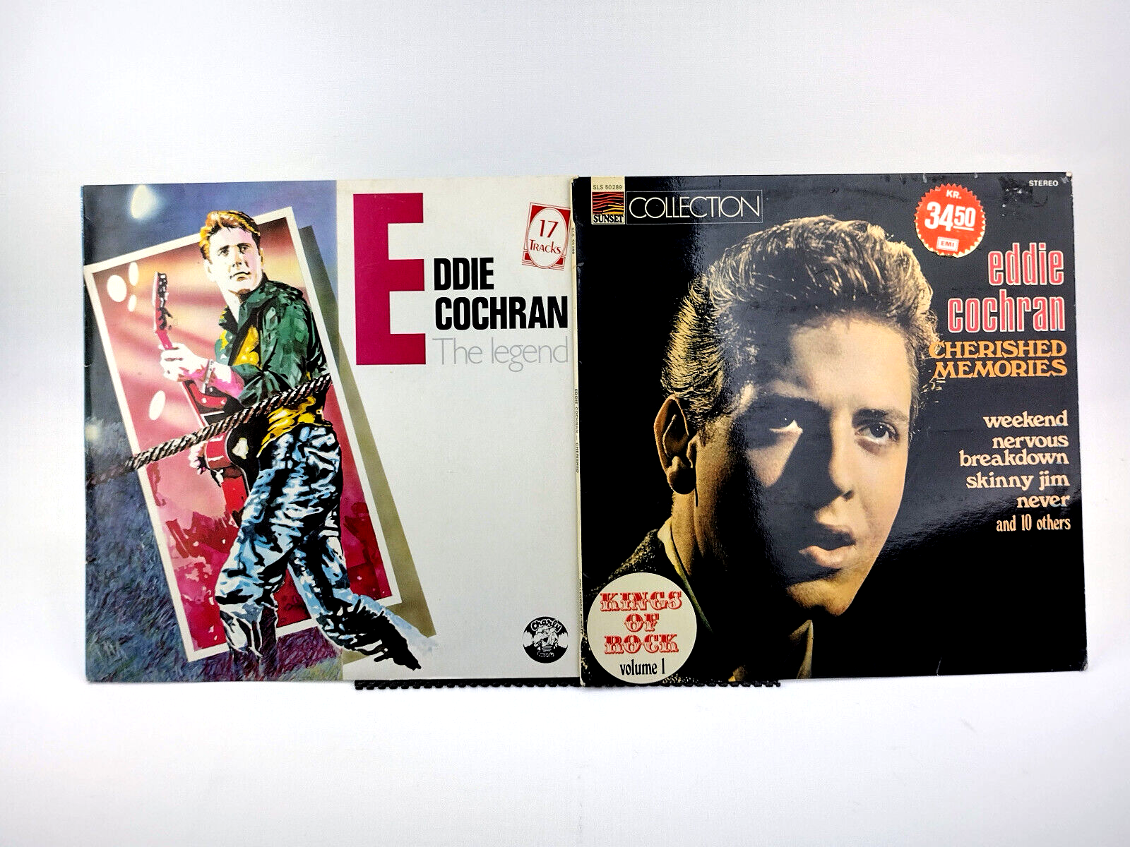 LOT OF 2 EDDIE COCHRAN LPs - Cherished Moments & The Legend