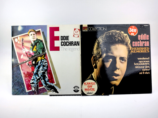 LOT OF 2 EDDIE COCHRAN LPs - Cherished Moments & The Legend