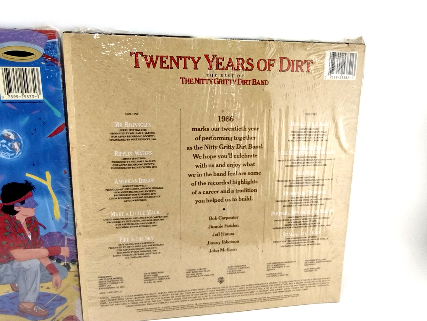LOT OF 2 Nitty Gritty Dirt Band LPs - Hold On, Twenty Years of Dirt