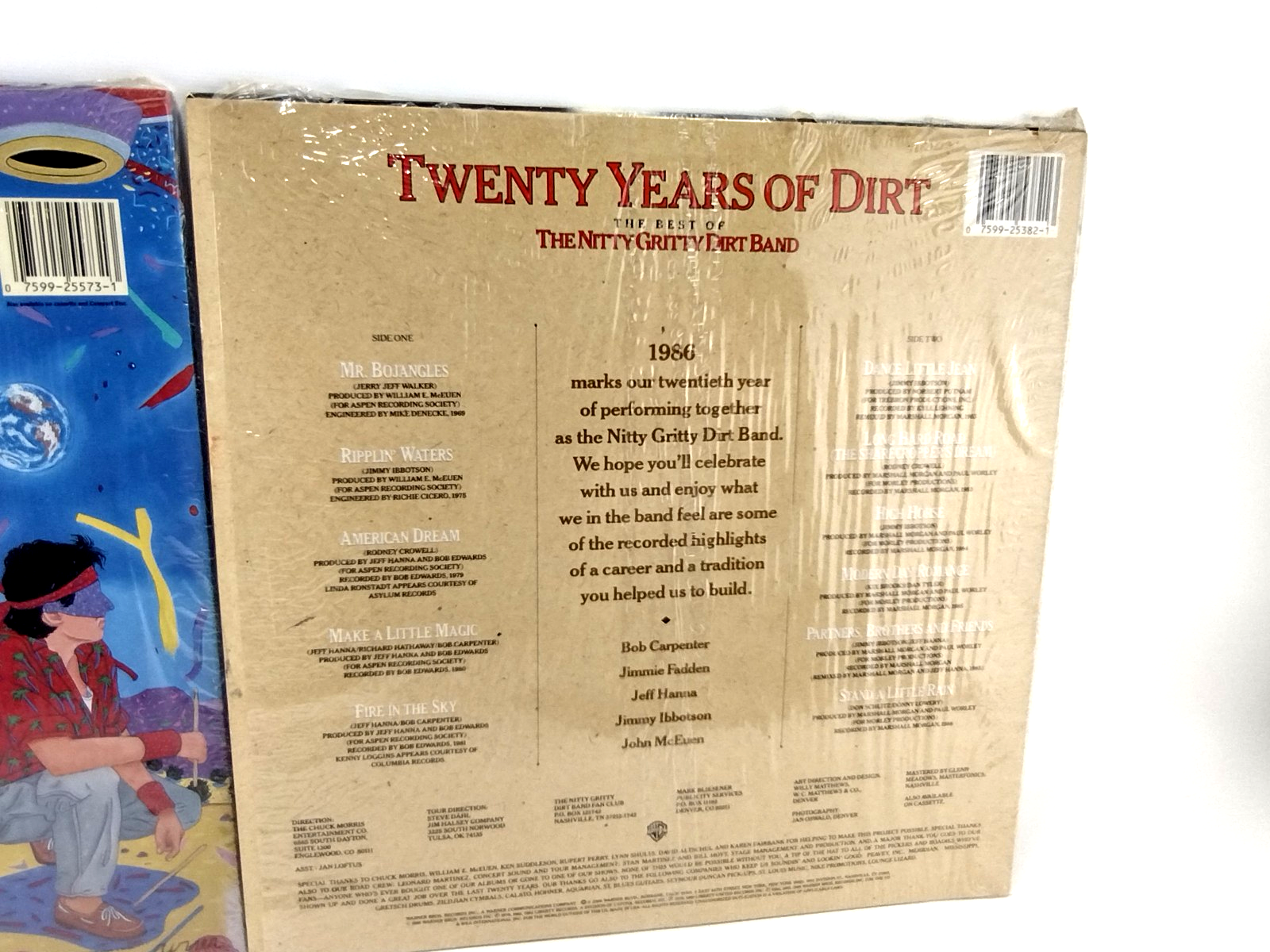 LOT OF 2 Nitty Gritty Dirt Band LPs - Hold On, Twenty Years of Dirt