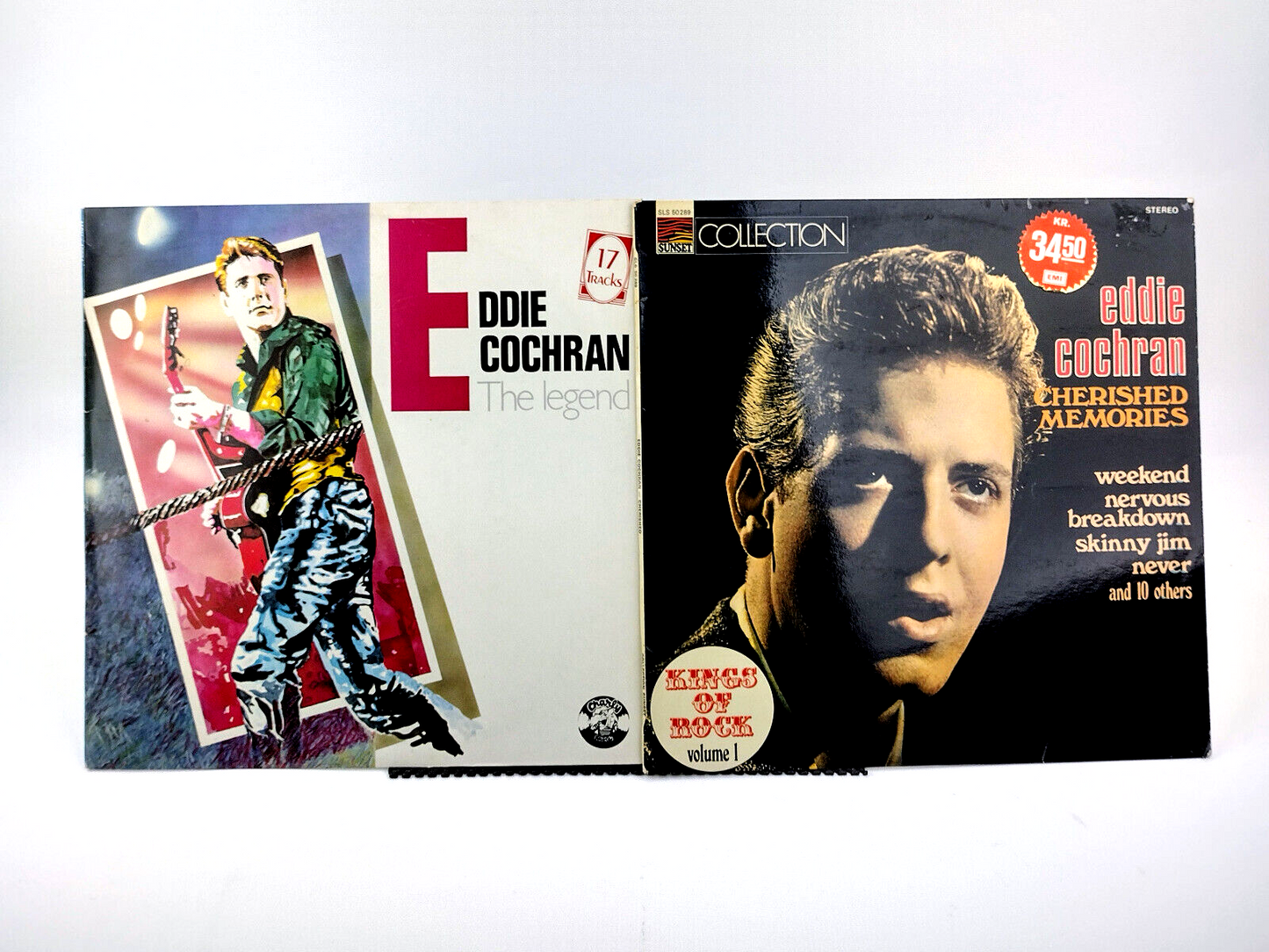 LOT OF 2 EDDIE COCHRAN LPs - Cherished Moments & The Legend