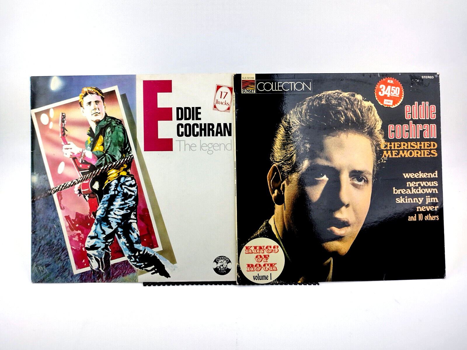 LOT OF 2 EDDIE COCHRAN LPs - Cherished Moments & The Legend