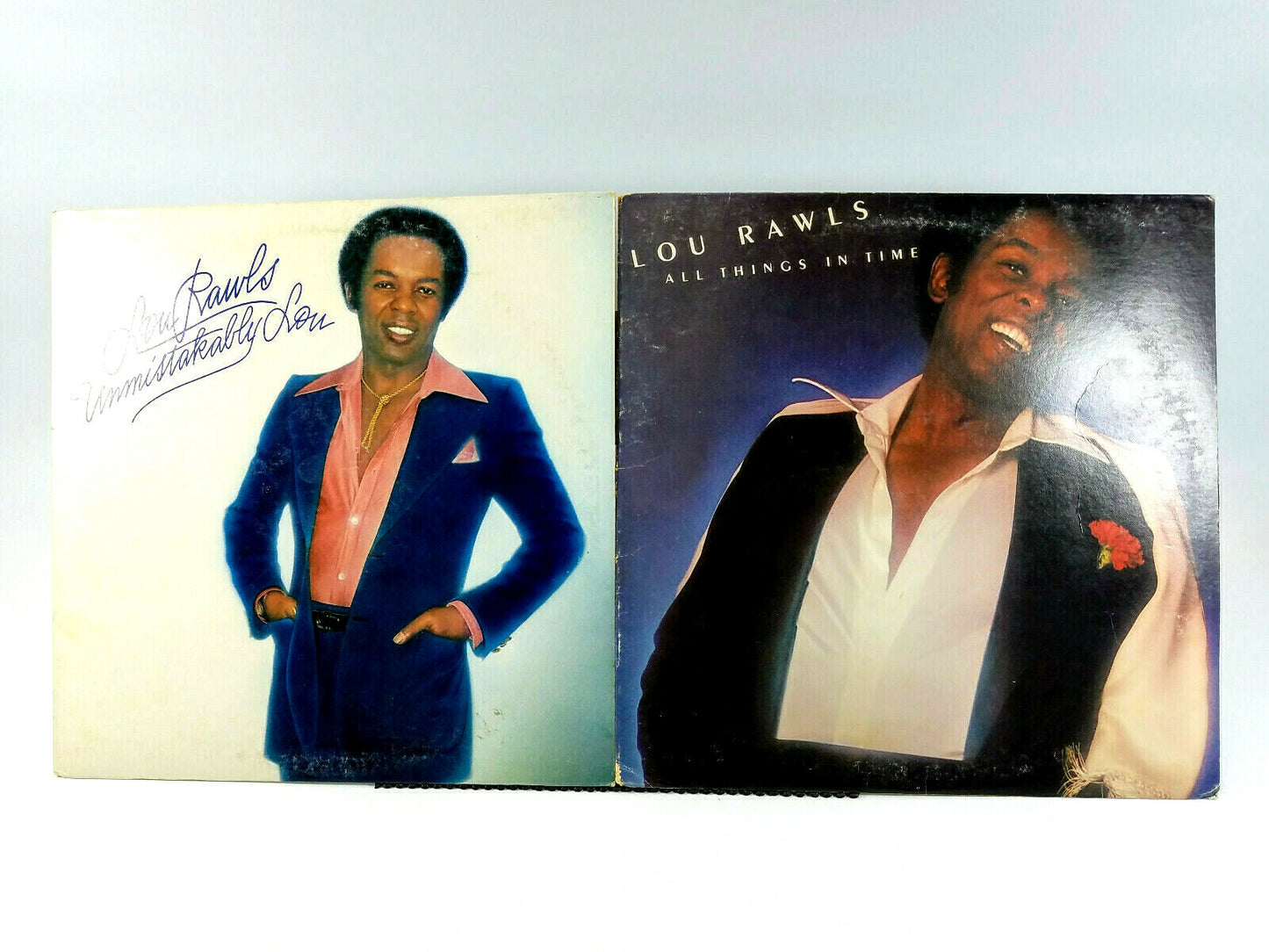 Lot of 2 Lou Rawls LPs - Unmistakably Lou & All Things In Time