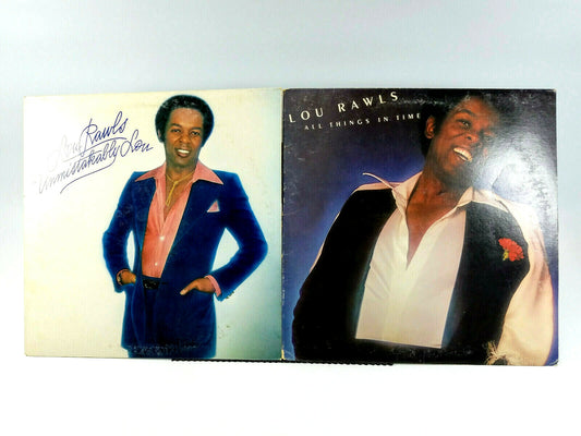 Lot of 2 Lou Rawls LPs - Unmistakably Lou & All Things In Time
