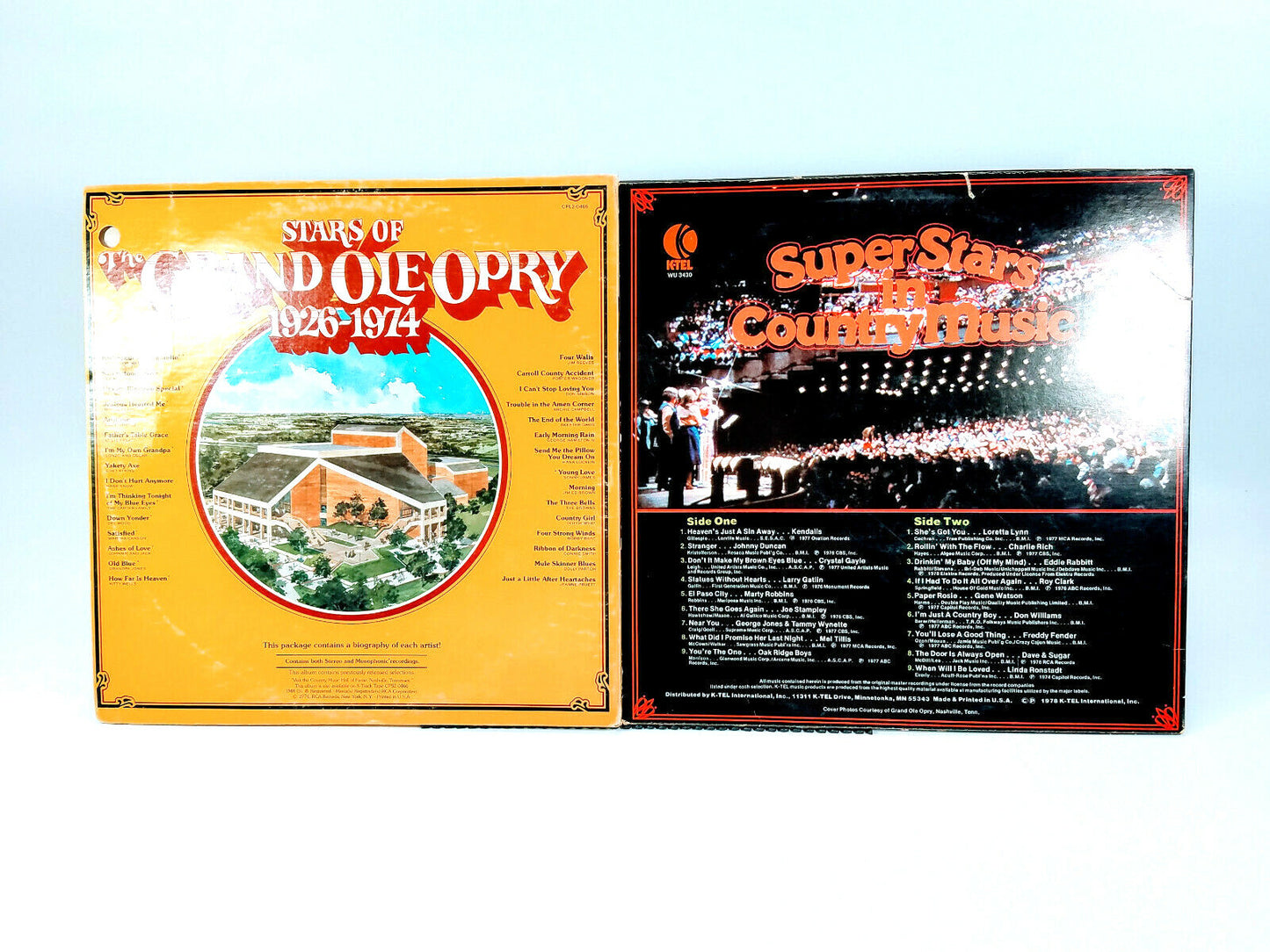 LOT OF 2 - Stars in Country Music & Super Stars of Grand Ole Opry LPs VG+
