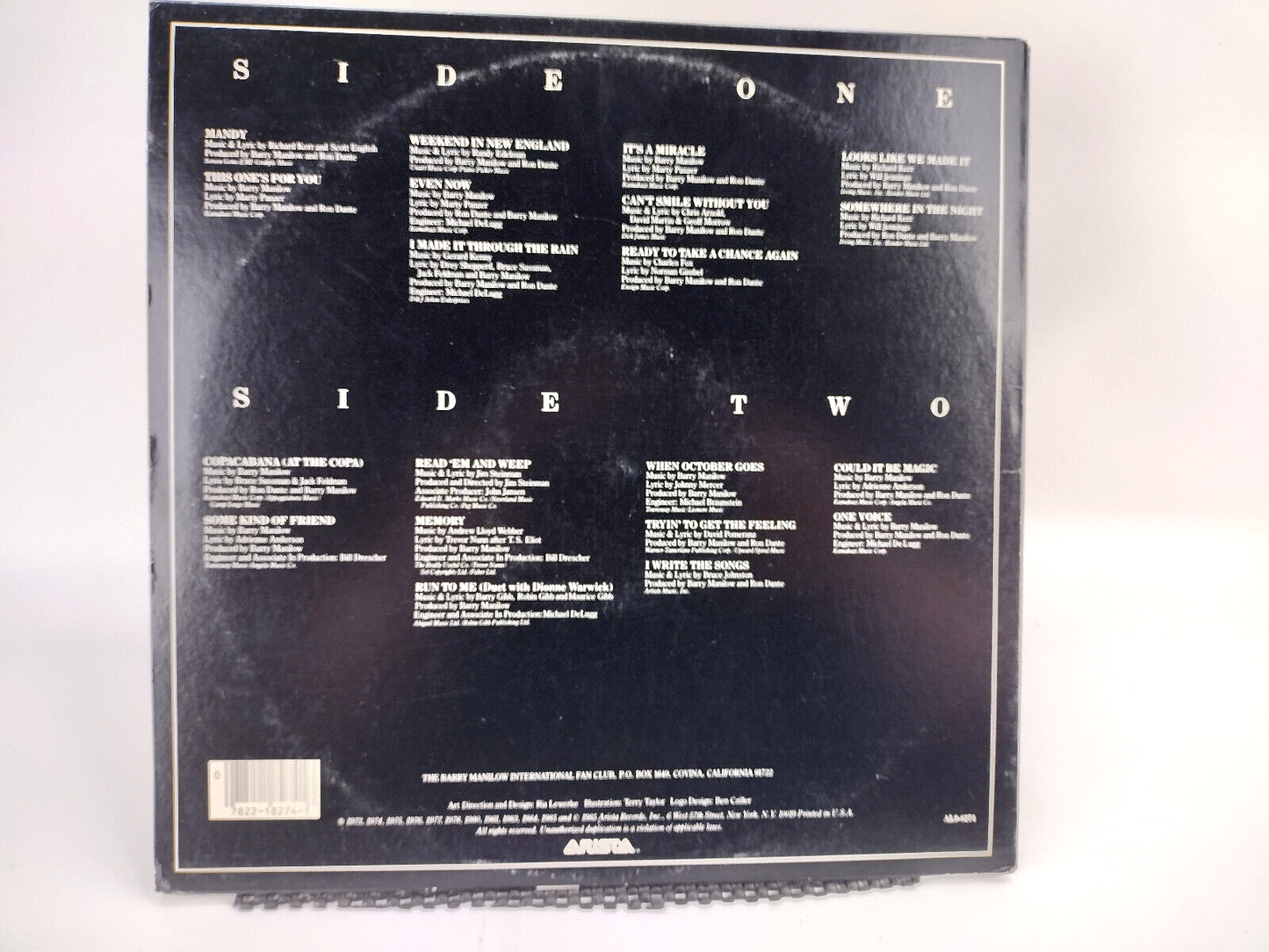 LOT OF 5 BARRY MANILOW LPs - All Cleaned with Vinyl Vac