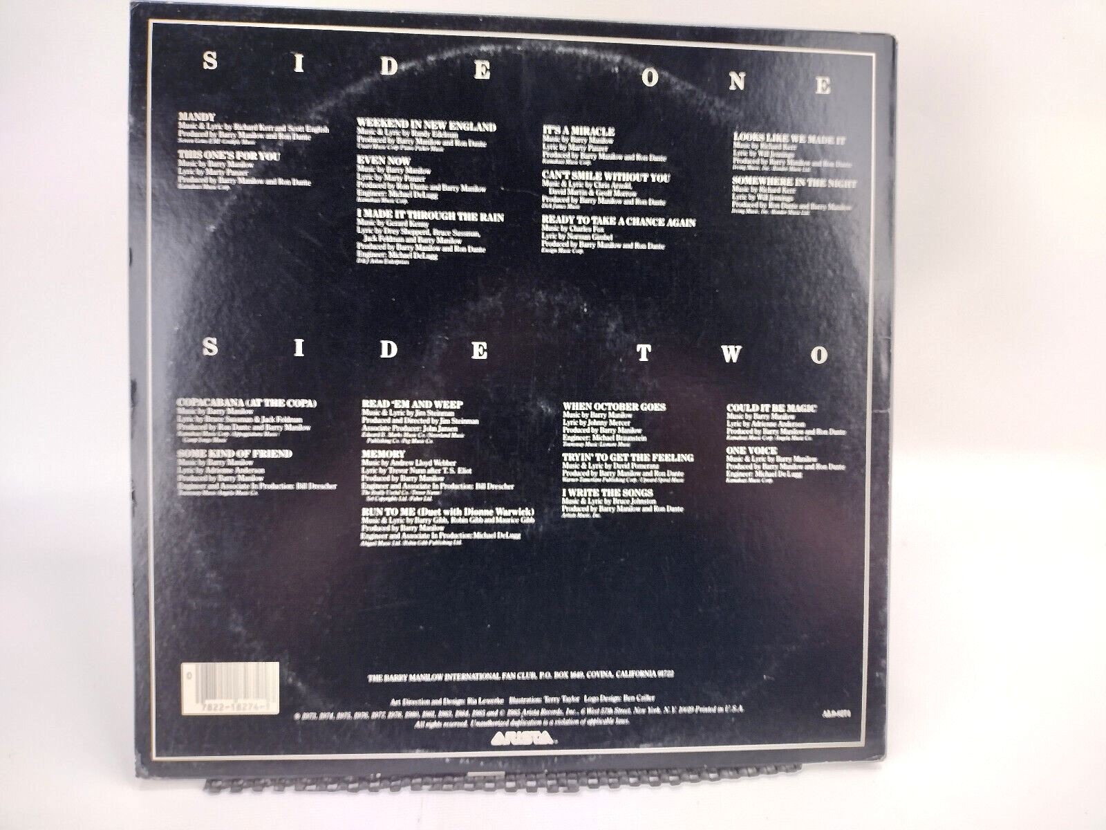LOT OF 5 BARRY MANILOW LPs - All Cleaned with Vinyl Vac