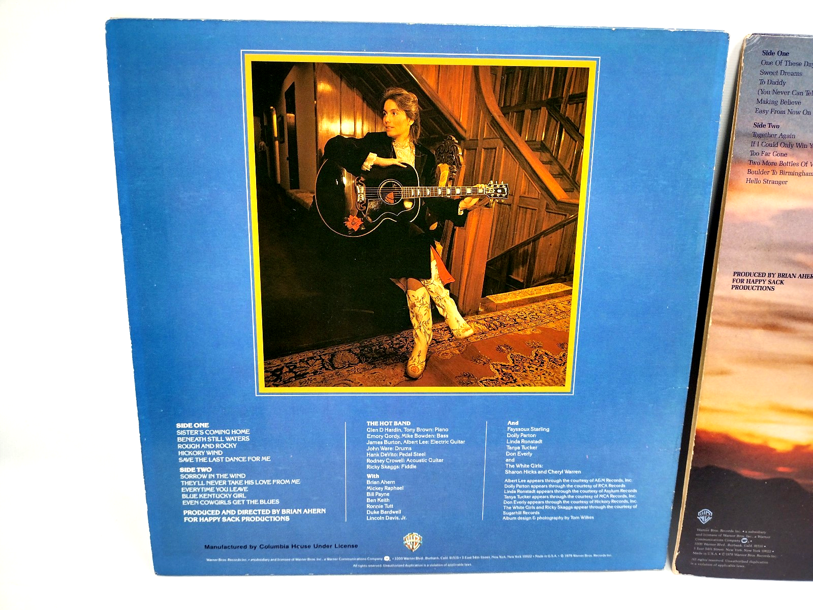 LOT OF 2 EMMYLOU HARRIS LPs - Best of/ Blue Kentucky Girl, Cleaned w/ Vinyl Vac!